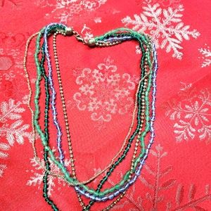 Hand Made Multiple colored bead necklace